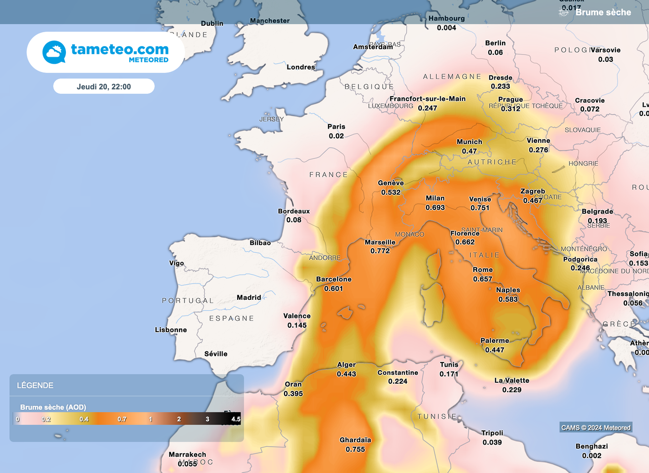 Nouveau nuage de sable annoncé en France ! À quoi s'attendre ? Cela