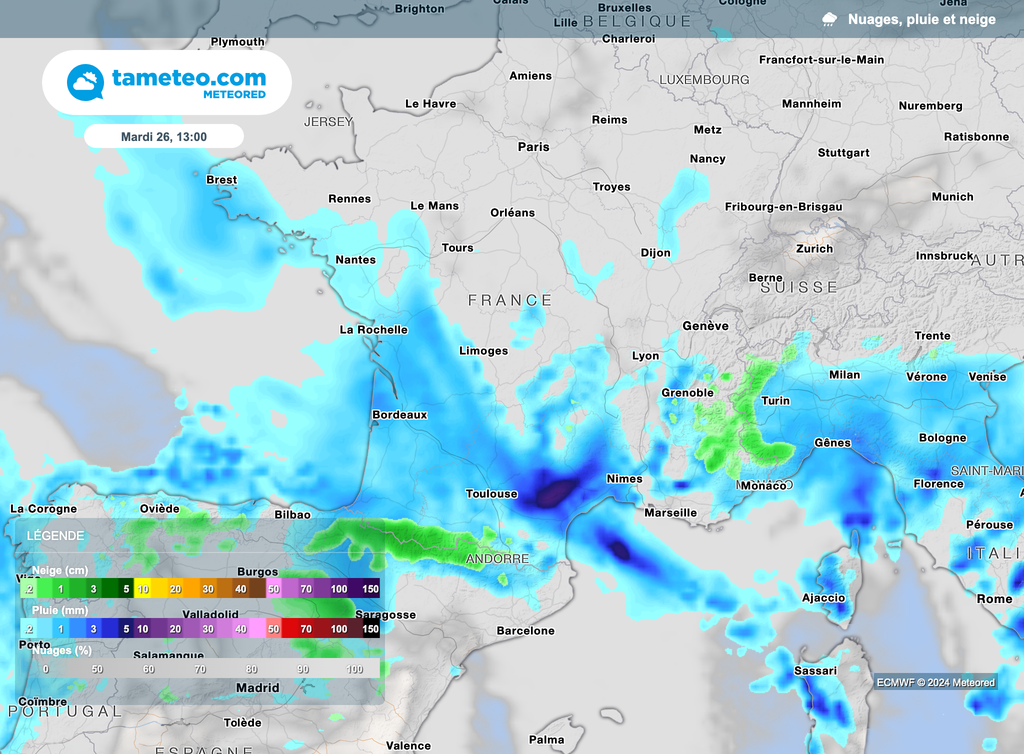 La moitié Sud sera le plus exposée au "mauvais temps". La moitié Sud sera le plus exposée au "mauvais temps".