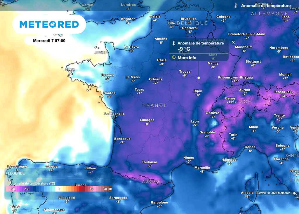 Températures toujours très basses pour la saison ce mercredi matin.
