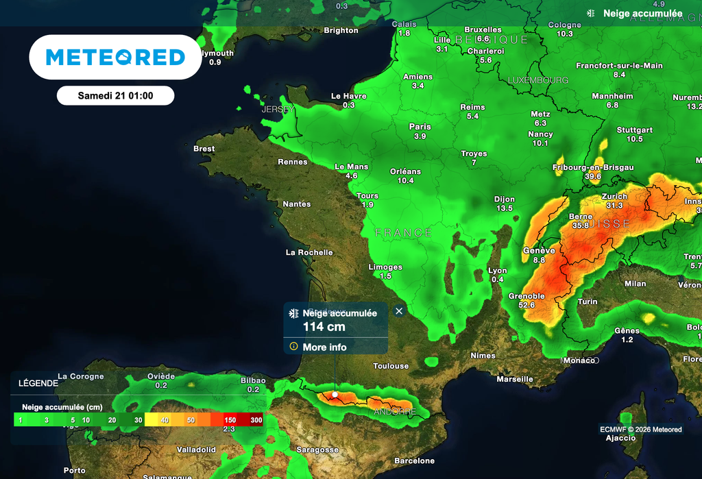 D'importantes quantités de neige prévues cette semaine dans les Alpes et les Pyrénées.