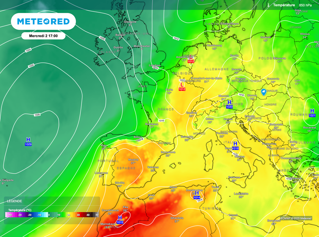 A strong conflict of air masses promises to be on Western Europe. A strong conflict of air masses promises to be on Western Europe. new heat wave ... before