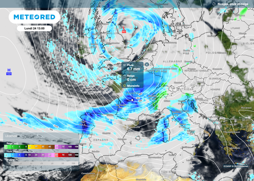 La pluie sera présente une partie de la semaine prochaine.