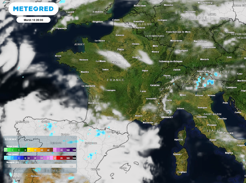 L'anticyclone apportera un temps généreusement ensoleillé en milieu de semaine prochaine.