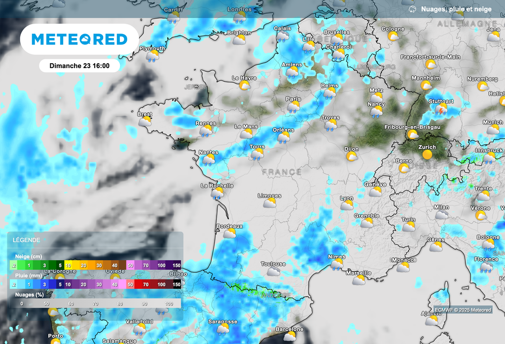 Temps toujours perturbé dimanche et chute des températures.