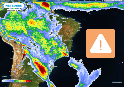 Nova frente fria e alertas de chuvas intensas e de tempestades para 15 estados nesta segunda, 15