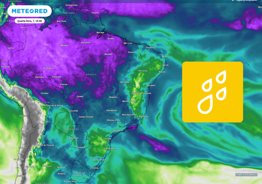 Nova frente fria e &uacute;ltimo dia de ZCAS no Brasil nesta quarta, 7: 15 estados tem previs&atilde;o de chuva; saiba o que esperar