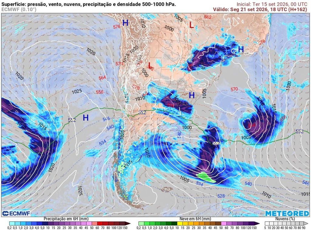 Tendência da previsão indica que no início da próxima semana as chuvas e temporais continuarão atuando em São Paulo e no Rio de Janeiro.