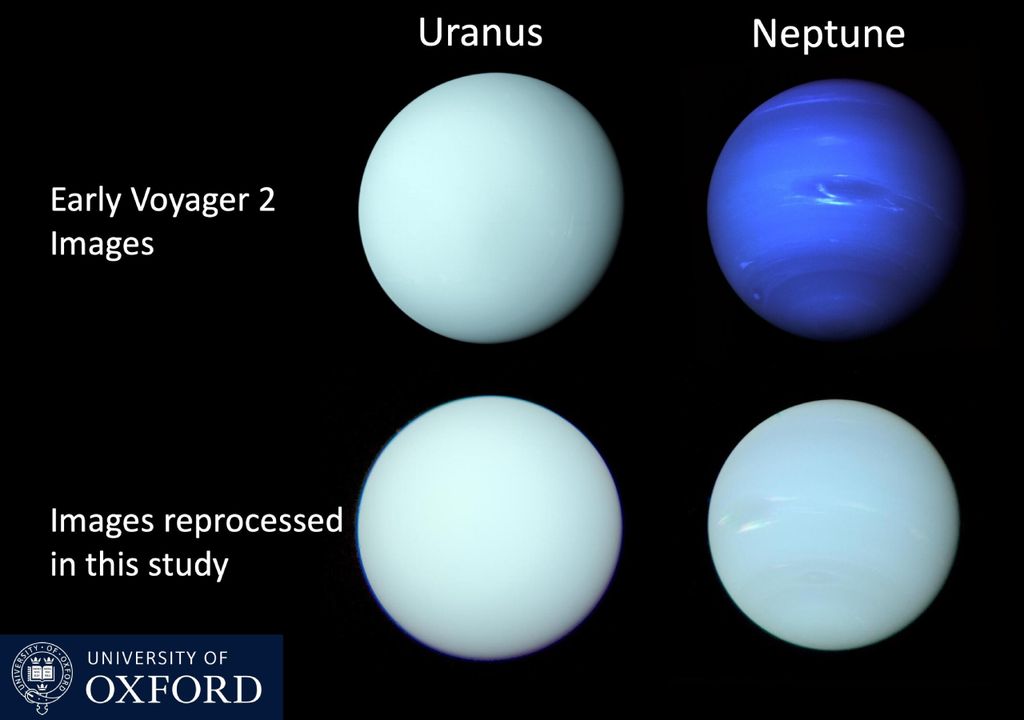 cores Urano e Neptuno