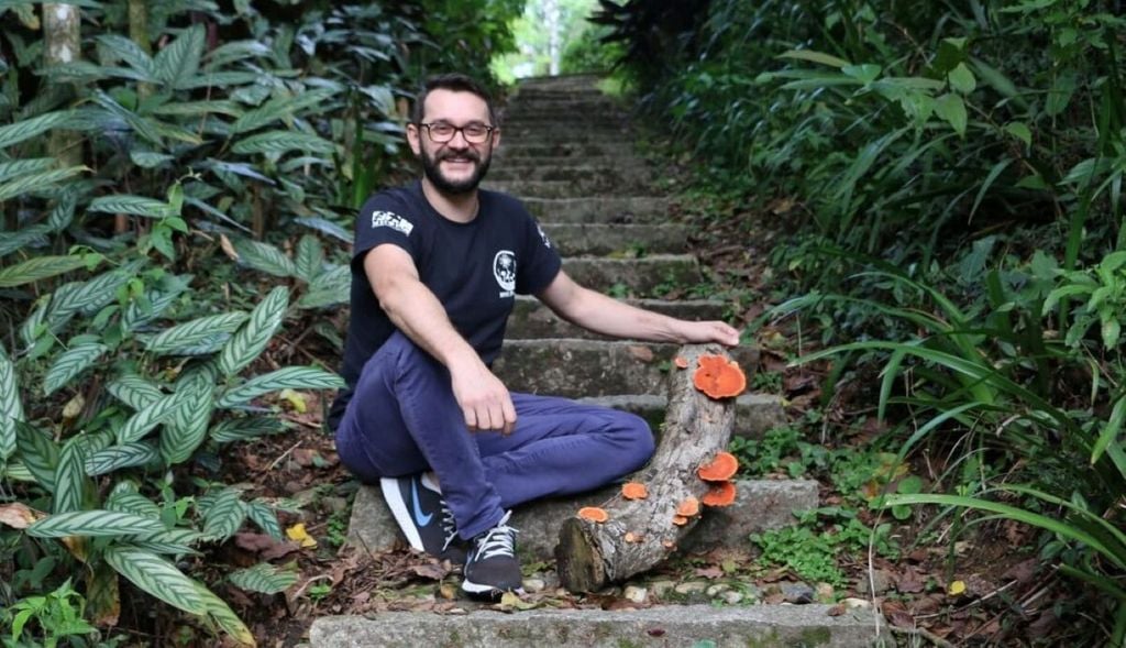 Elisandro Ricardo Drechsler-Santos, biólogo da UFSC e coordenador do grupo de pesquisa MIND.Funga. Créditto: Camila Collato