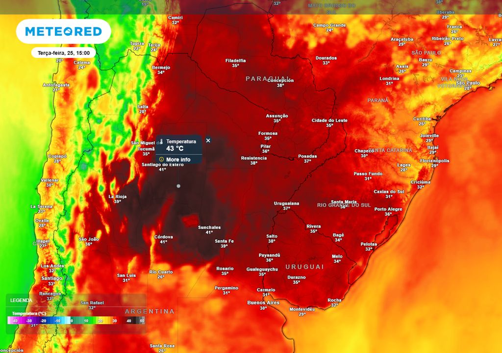 Previsão de temperaturas máximas na próxima segunda-feira. Previsão de temperaturas máximas na próxima segunda-feira.