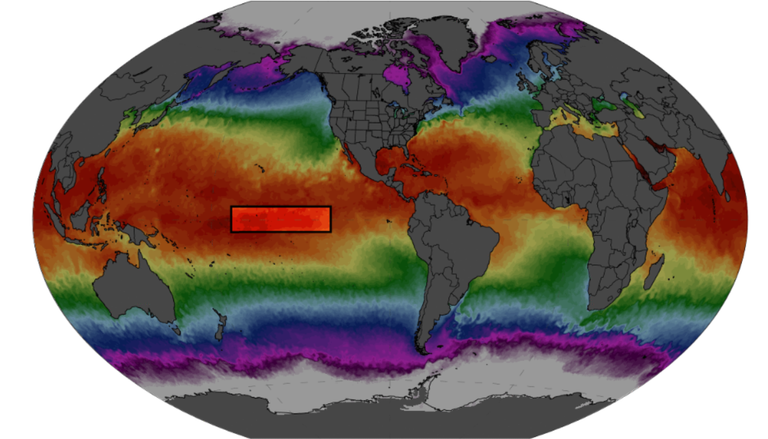 Nova previs&atilde;o indica El Ni&ntilde;o com 4&deg;C de aquecimento e regi&atilde;o de monitoramento j&aacute; supera 30&deg;C
