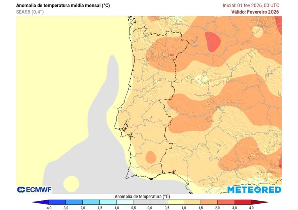 As temperaturas deverão manter-se acima da média em boa parte do país até ao final do mês. Mas esta anomalia será mais expressiva nos próximos dias.