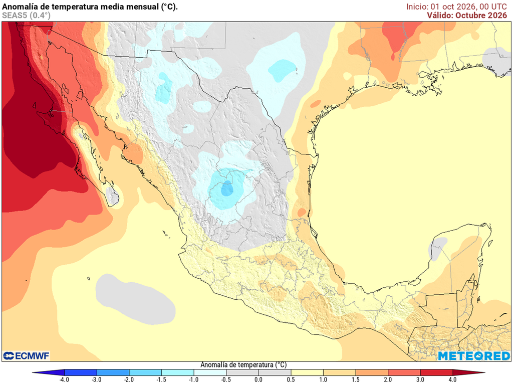 Se prevé aumento de frío en el norte y próximas al centro de forma más frecuente, continuando más caluroso parte del noroeste y sureste.