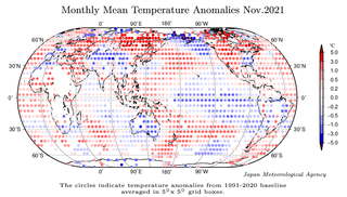 Noviembre de 2021 a nivel global: el tercero más cálido según JMA