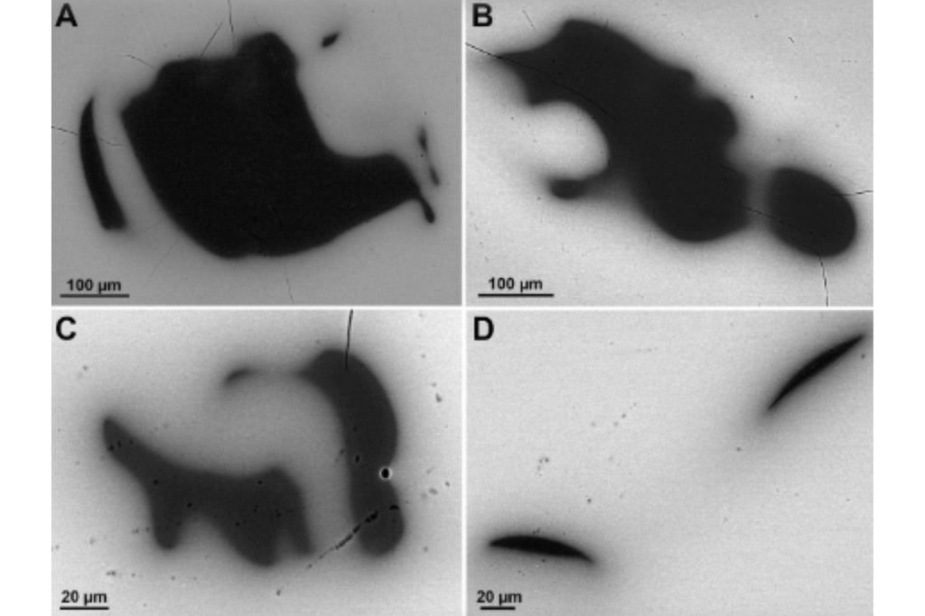 Os geraisitos apresentam diferentes tamanhos, com fragmentos que vão de poucos gramas até quase 100 gramas, refletindo a energia do impacto. Crédito: Crósta et al. 2026