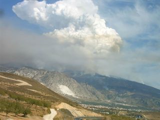 Nubes asociadas a incendios forestales