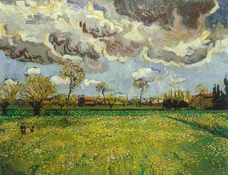 Frühlingswolken, dargestellt von Monet, Pissarro und Van Gogh