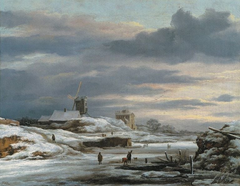Nubes y paisajes invernales en la pintura de Ruysdael