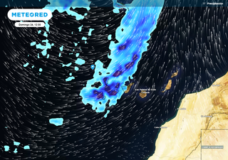 Nuestros mapas y la AEMET advierten de un domingo con lluvias fuertes en estas tres islas de Canarias