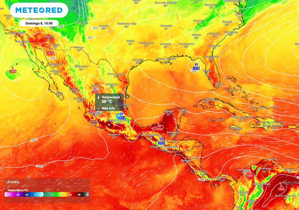 El calor mantiene su dominio en el Sur y Oriente. Se esperan temperaturas máximas superiores a los 35 °C y hasta 40 °C en zonas de Tabasco, sur de Veracruz, Michoacán, Oaxaca, Chiapas y Guerrero. El calor mantiene su dominio en el Sur y Occidente. Se esperan temperaturas máximas superiores a los 35 °C y hasta 40 °C en zonas de Tabasco, sur de Veracruz, Michoacán, Oaxaca, Chiapas y Guerrero.