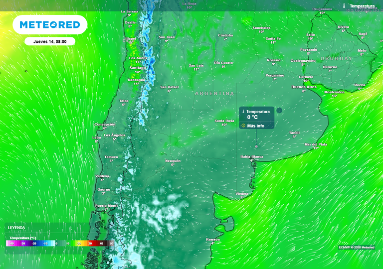Nueva irrupci&oacute;n de aire fr&iacute;o en Argentina: vuelven las heladas y regresan las lluvias durante estos d&iacute;as
