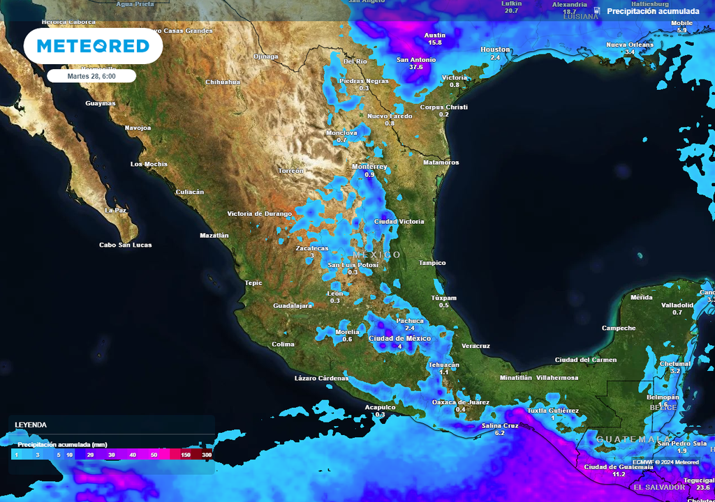 Acumulado de lluvias benéficas Acumulado de lluvias benéficas