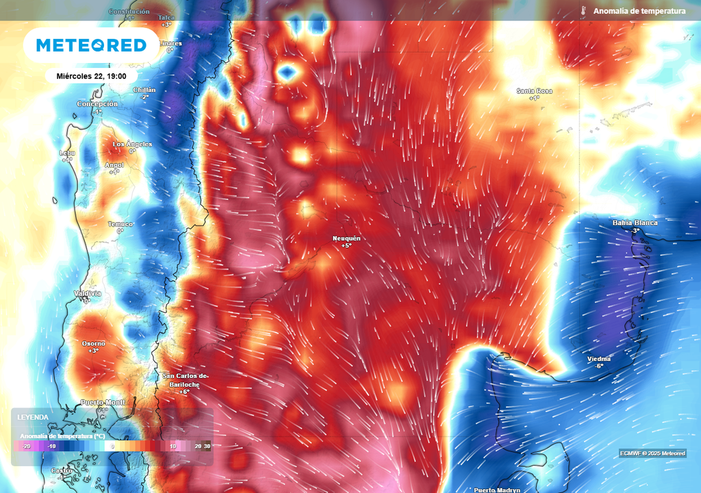 Temperatura, Ola de Calor, Anomalía, Patagonia, Cuyo, Argentina