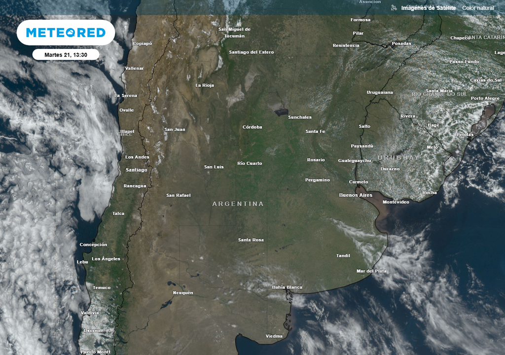 Satelite, Imagen, Argentina, Soleado, Despejado