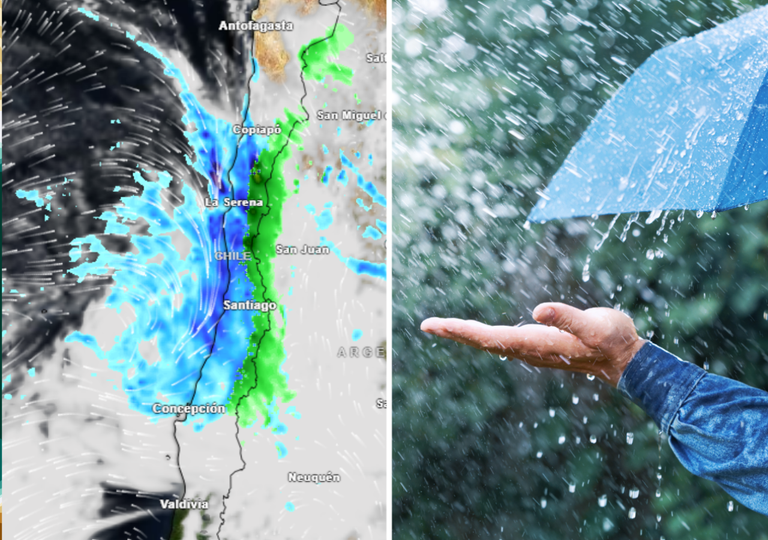 Nueva semana cr&iacute;tica en Chile: dos frentes traer&aacute;n lluvias intensas y viento desde el norte al centro-sur