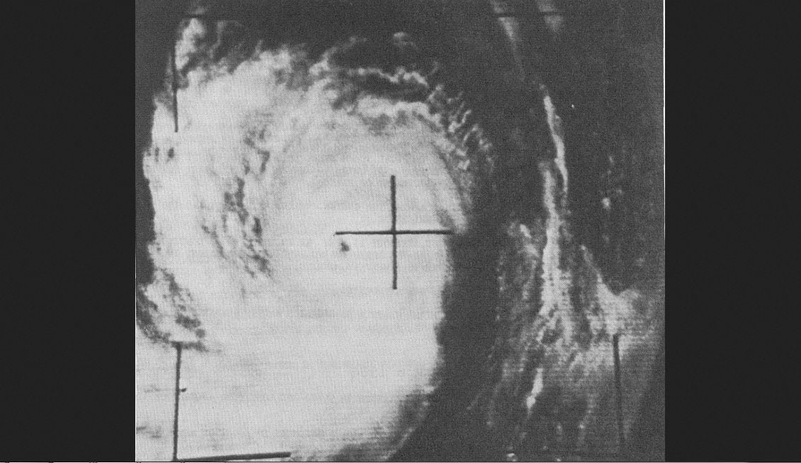 Imagen del satélite TIROS del huracán Ethel el 11 de septiembre de 1964. Wikipedia.