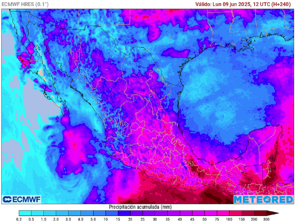 Pronóstico de lluvias acumuladas en milímetros Pronóstico de lluvias acumuladas en milímetros