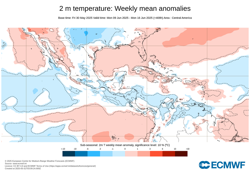 Anomalía de temperaturas en grados Celsius Anomalía de temperaturas en grados Celsius