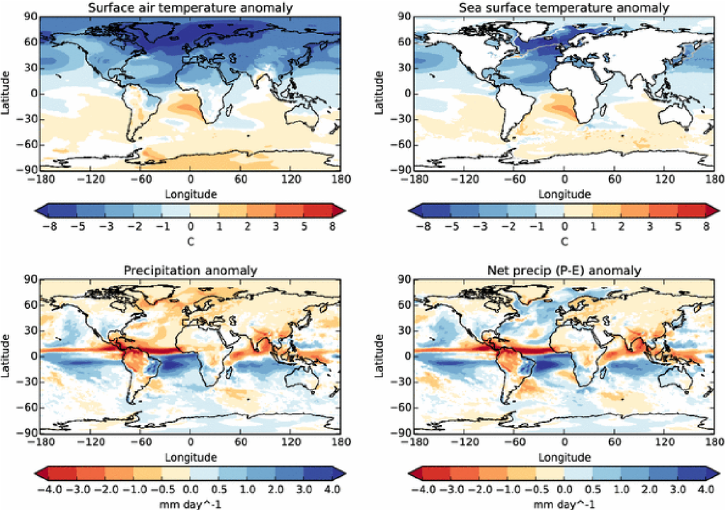 El colapso de la AMOC alteraría los patrones de temperaturas y lluvias. El colapso de la AMOC alteraría los patrones de temperaturas y lluvias.