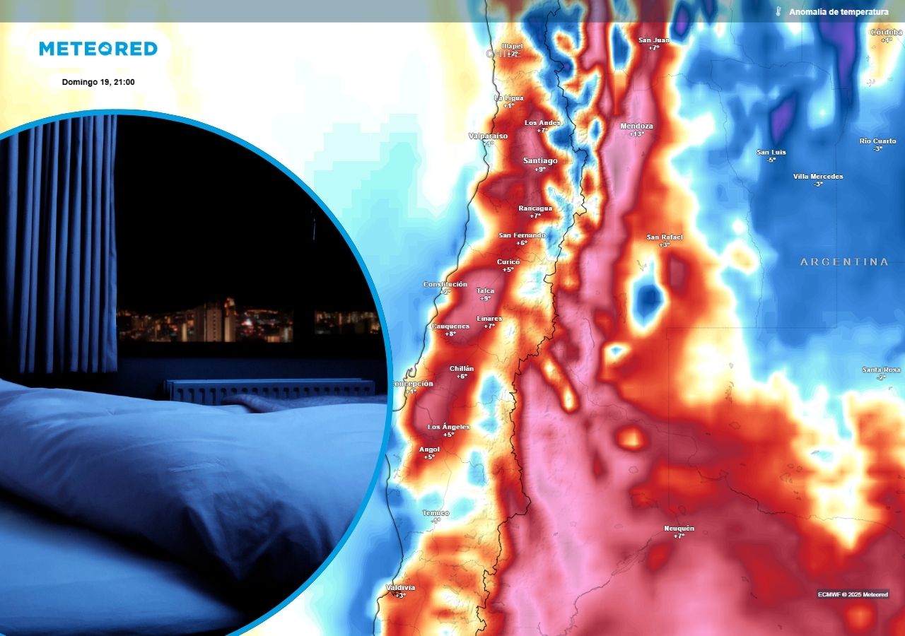 Calor de día y de noche. El nuevo evento extremo de calor dejará también temperaturas elevadas durante la noche, complicando el sueño de muchos chilenos y chilenas.