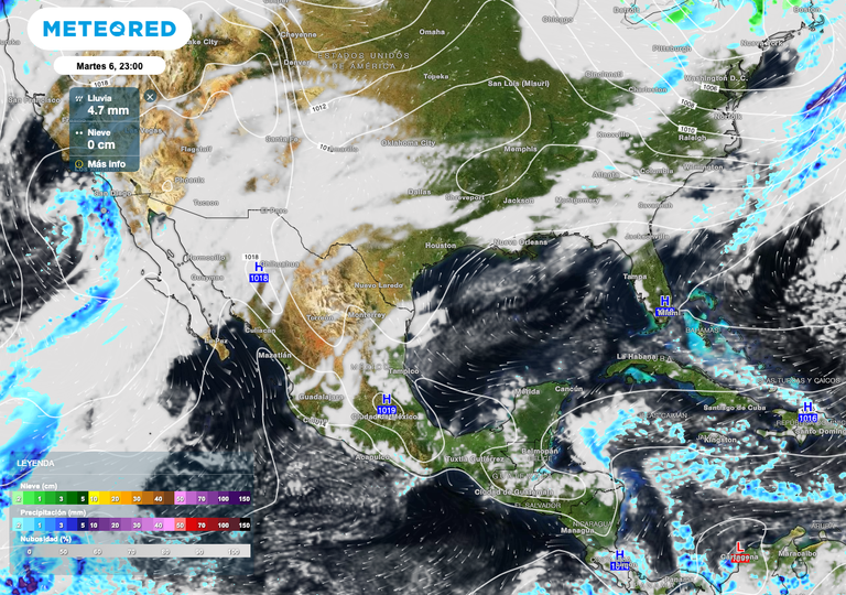 Nuevo frente fr&iacute;o llega al Noroeste de M&eacute;xico, refuerza lluvias en la regi&oacute;n y vientos de fuerte intensidad