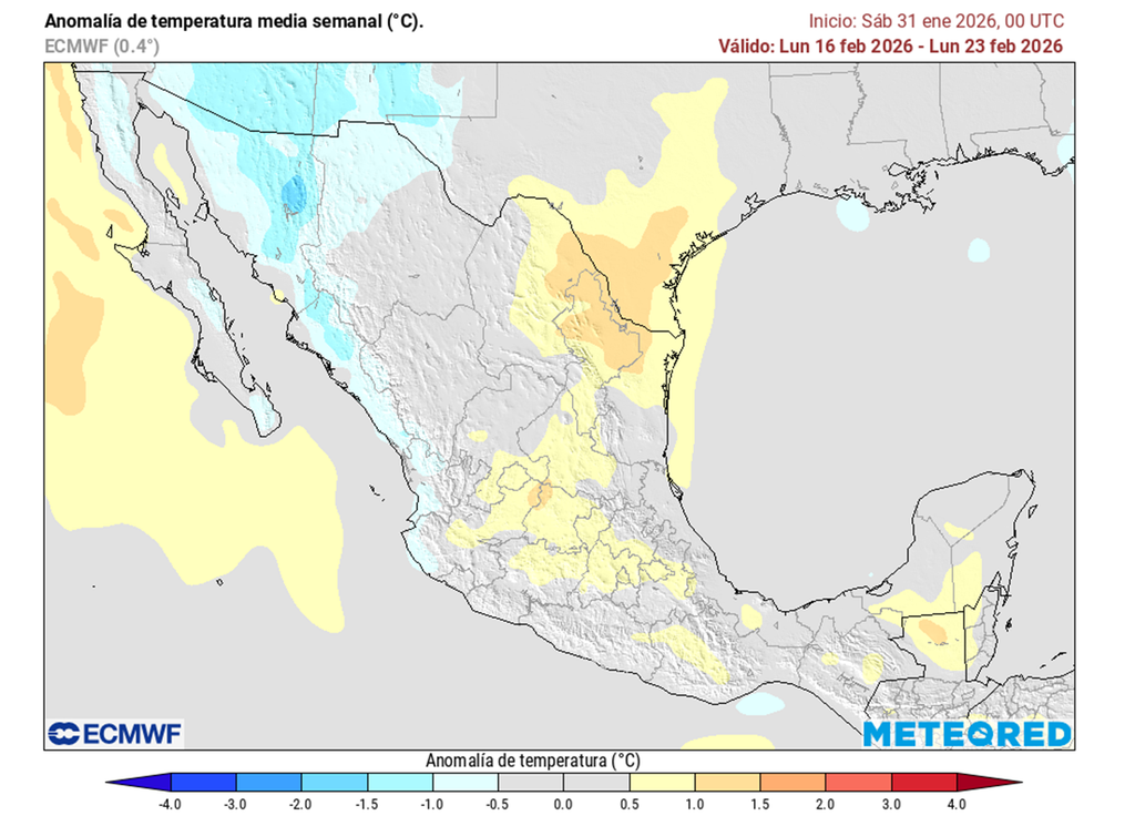 Las temperaturas estarán variando, siendo probable más calor a mitad de mes, para regresar periodos frío a finales de mes.