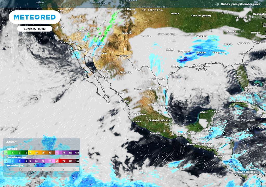 Pronóstico de nubosidad, viento y precipitaciones Pronóstico de nubosidad, viento y precipitaciones