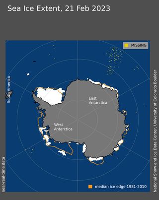 Nuevo récord de mínima extensión del hielo marino antártico