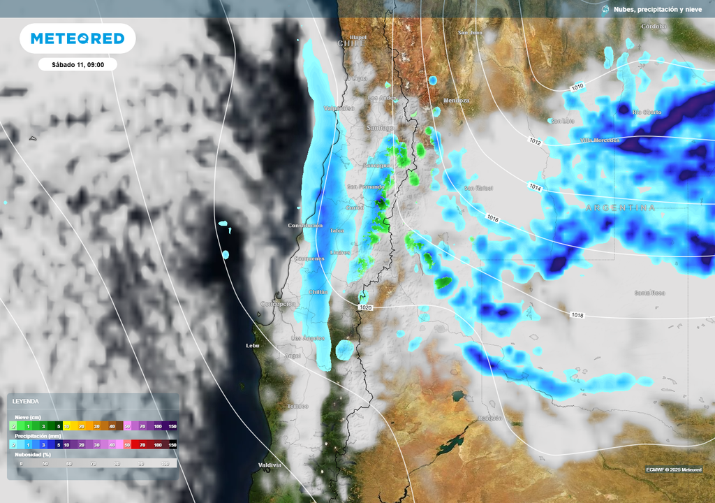 precipitaciones previstas para el sábado