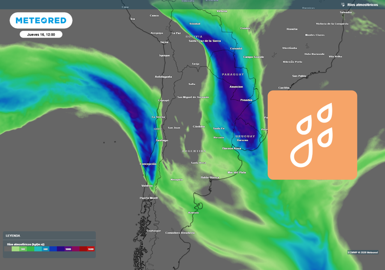 R&iacute;o atmosf&eacute;rico categor&iacute;a 4 llegar&aacute; esta semana a Chile: dejar&iacute;a m&aacute;s de 350 mm de lluvia y hasta 2 metros de nieve