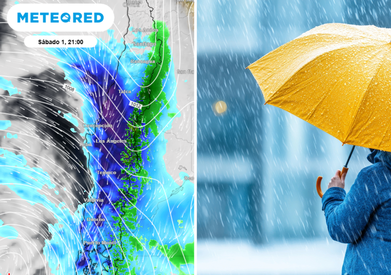 Nuevo sistema frontal llegar&aacute; este s&aacute;bado a Chile: se esperan m&aacute;s de 80 mm de lluvia y fuertes vientos