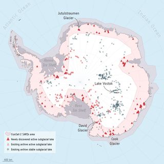 Los científicos detectan una gran cantidad de nuevos lagos subglaciales bajo la Antártida gracias a los datos de CryoSat