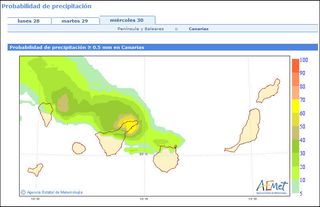 Nuevos mapas de probabilidad de precipitación