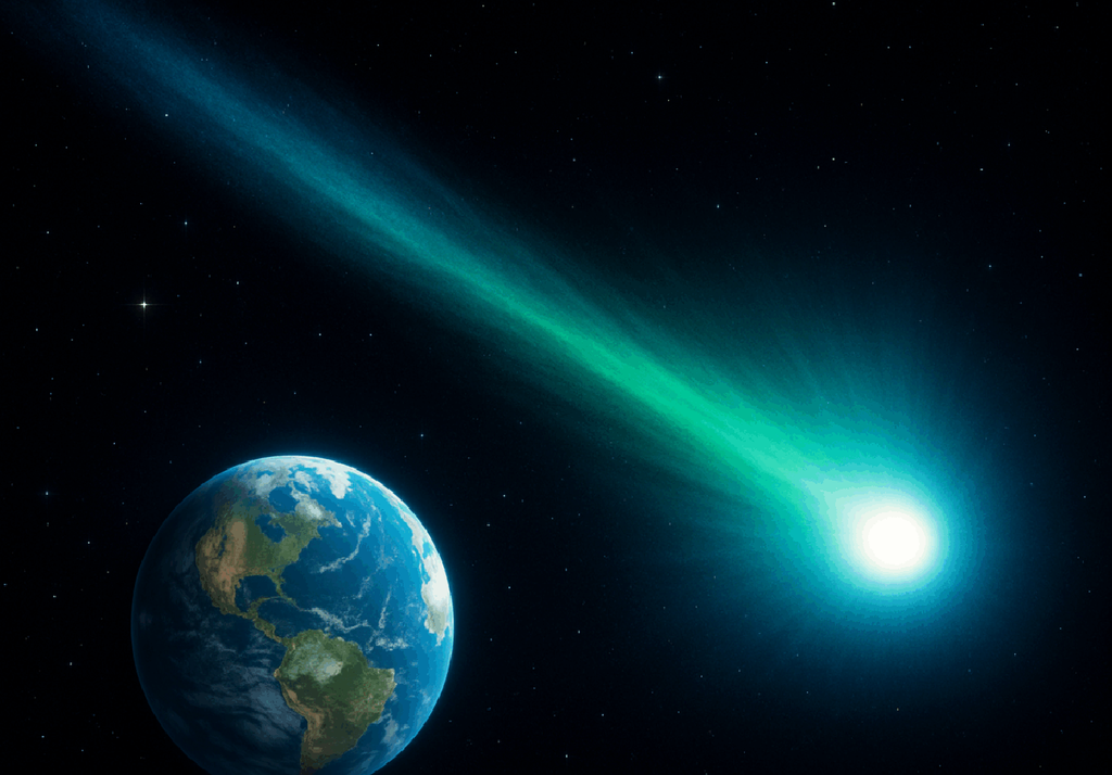 Terra, água, cometa Terra, água, cometa