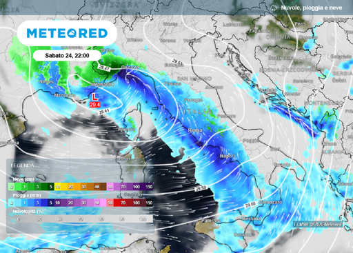 Meteo, c'&egrave; la conferma: tra venerd&igrave; e domenica due perturbazioni sull'Italia, neve in pianura e piogge intense