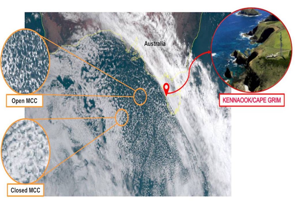 nuvens sobre a Tasmânia, Austrália