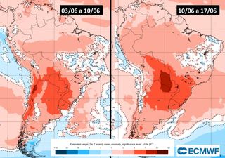 Bloqueio atmosférico traz calor de volta e temperaturas de até 30°C em pleno mês de Junho no Centro-Sul do Brasil