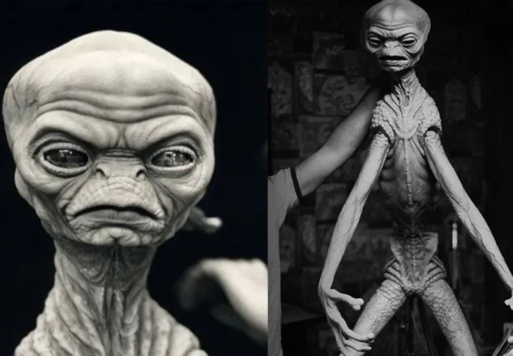 Design original do E.T. não era tão fofinho assim. Crédito: Rick Baker Design original do E.T. não era tão fofinho assim. Crédito: Rick Baker