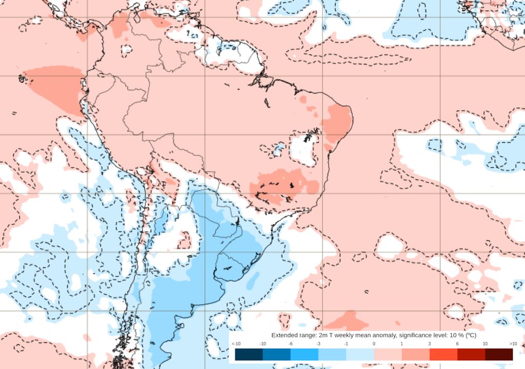 Previsão de anomalias de temperatura entre os dias 14 e 21 de Abril. Previsão de anomalias de temperatura entre os dias 14 e 21 de Abril.