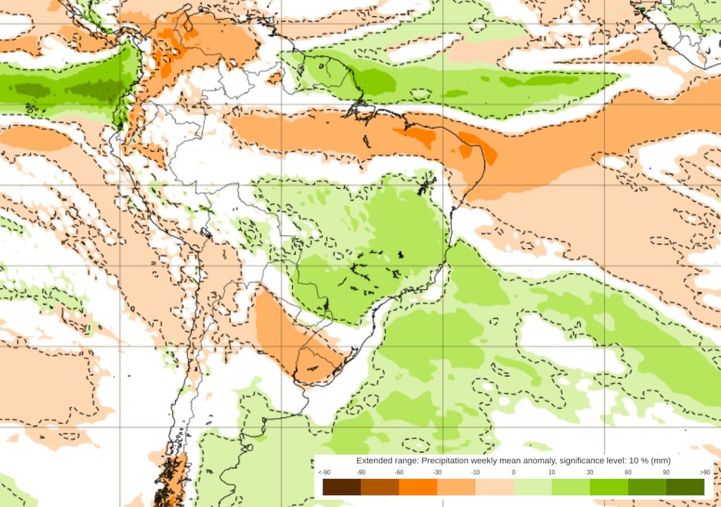 Previsão de anomalias de chuva entre os dias 14 e 21 de Abril. Previsão de anomalias de chuva entre os dias 14 e 21 de Abril.
